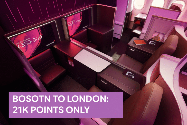 Virgin Atlantic Business Class US to London: 21,000 Points only